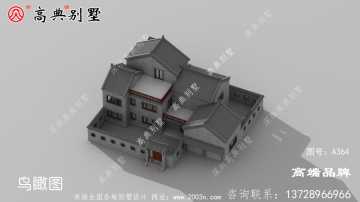 新农村二层半自建中式房屋别墅