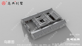 大面积户型新农村中式四合院别墅自建住宅