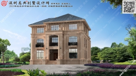 法式纯石材别墅外观图/作品编号T61307号首层281平方米