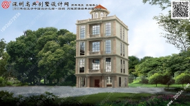 八层欧式别墅外观效果图/作品编号T61224号首层182平方米