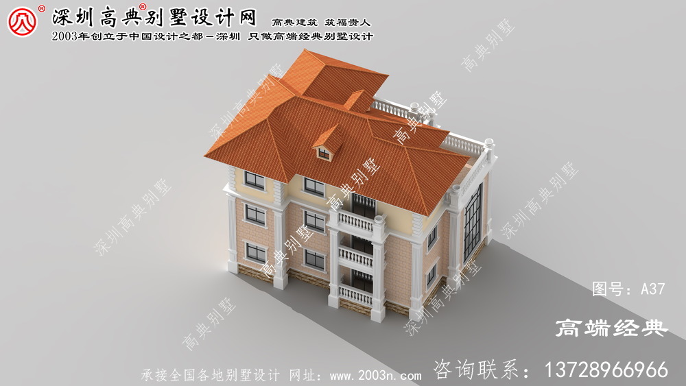 阜宁县美观大方三层欧式复式别墅设计图纸
