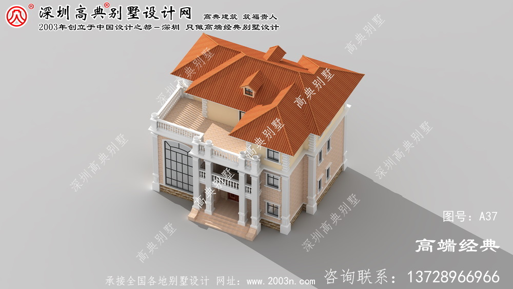 阜宁县美观大方三层欧式复式别墅设计图纸