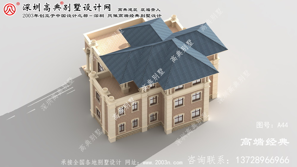 雨花台区经典欧式三层别墅设计和漂亮的外观图片