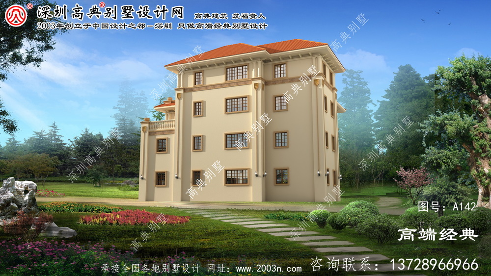 通州市典雅端庄的意大利风格四层别墅