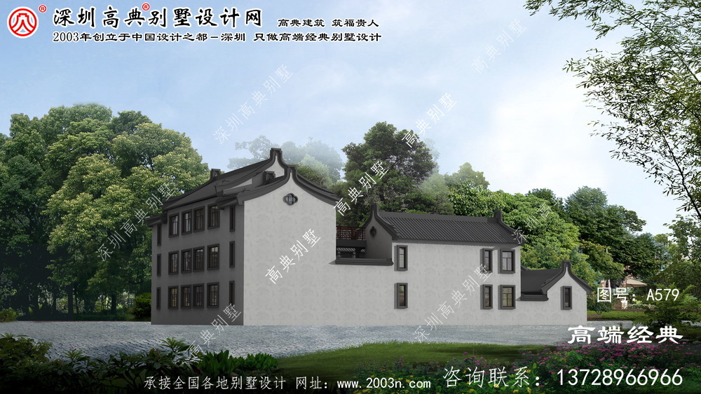 南陵县中式庭院户型乡村自建别墅