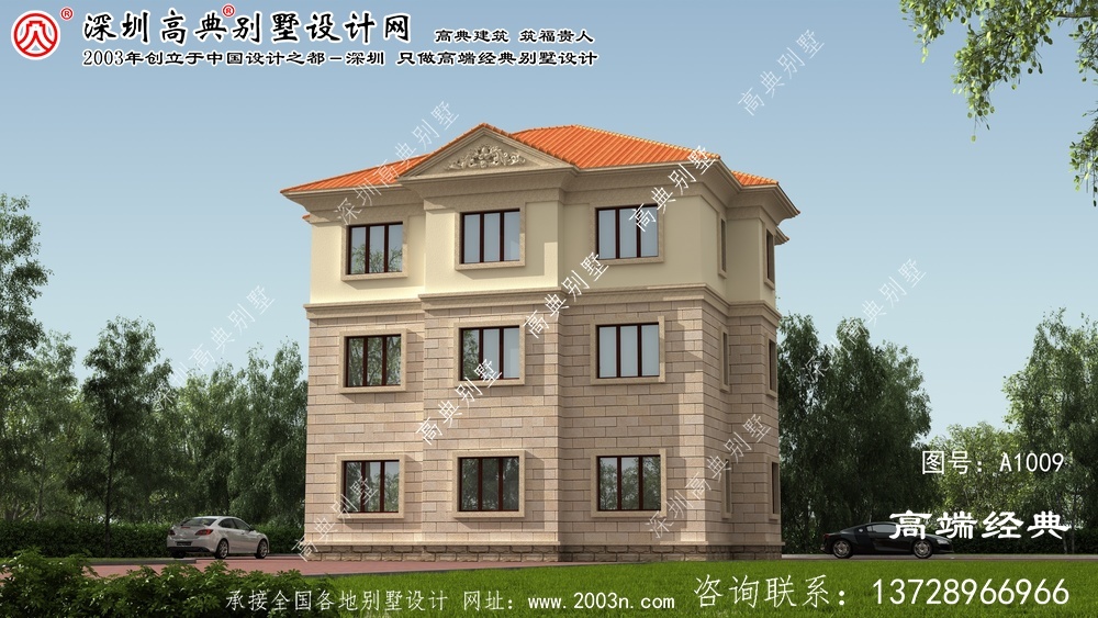 瑞昌市农村欧式三层别墅