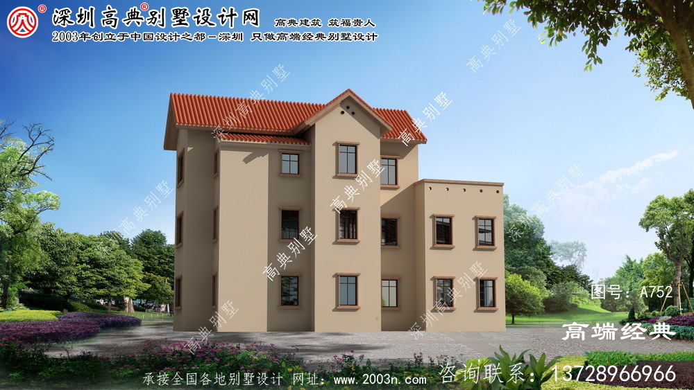 焦作市农村三层别墅建筑图