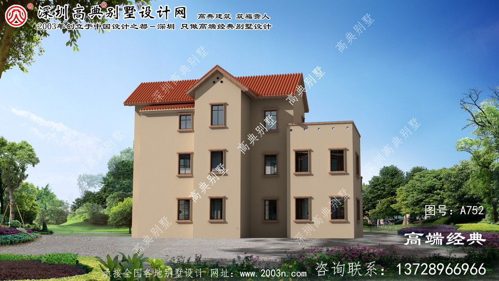 焦作市农村三层别墅建筑图