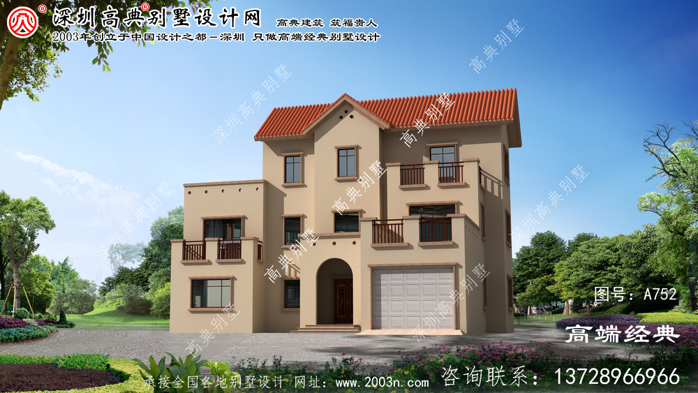 焦作市农村三层别墅建筑图