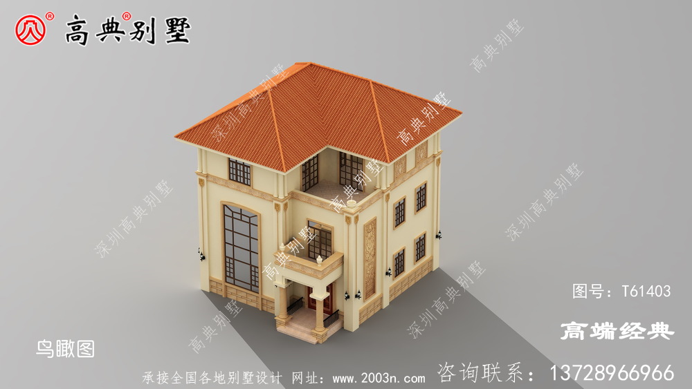 白玉县小别墅外观设计效果图	