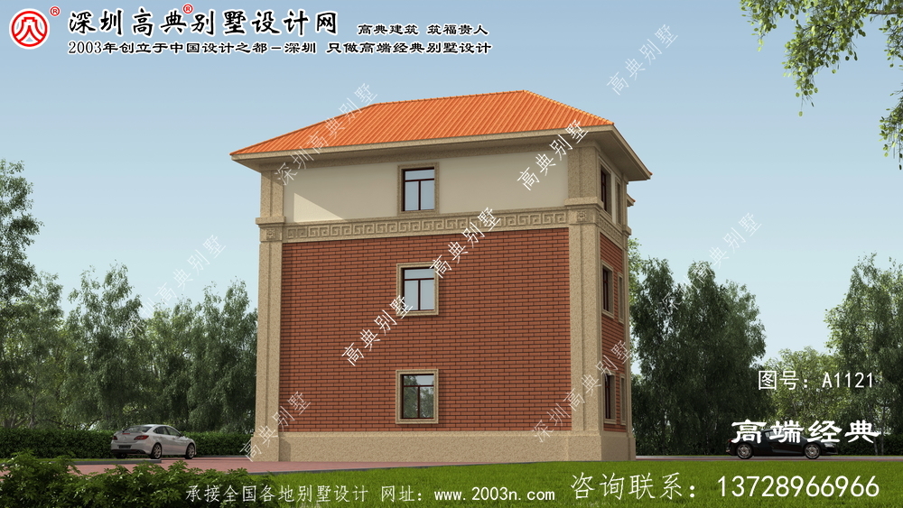 农村没盖房子的有福了!这个三层别墅,40万就可以拥有。