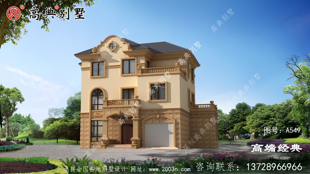 这样的简欧三层别墅怎能不受建房者的喜爱呢?