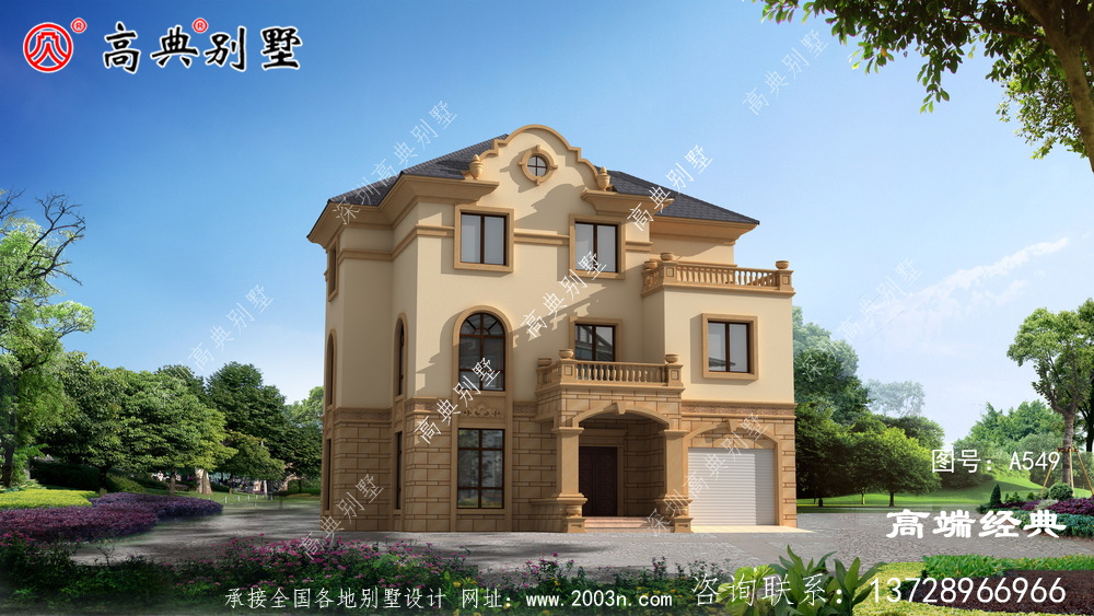 这样的简欧三层别墅怎能不受建房者的喜爱呢?