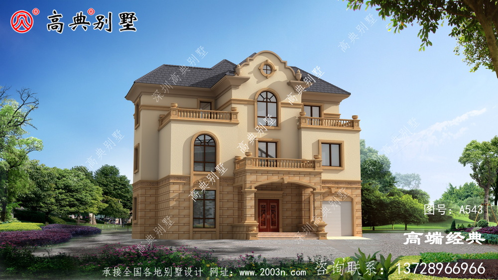 新式农村三层别墅,喜欢巴洛克风格吗?