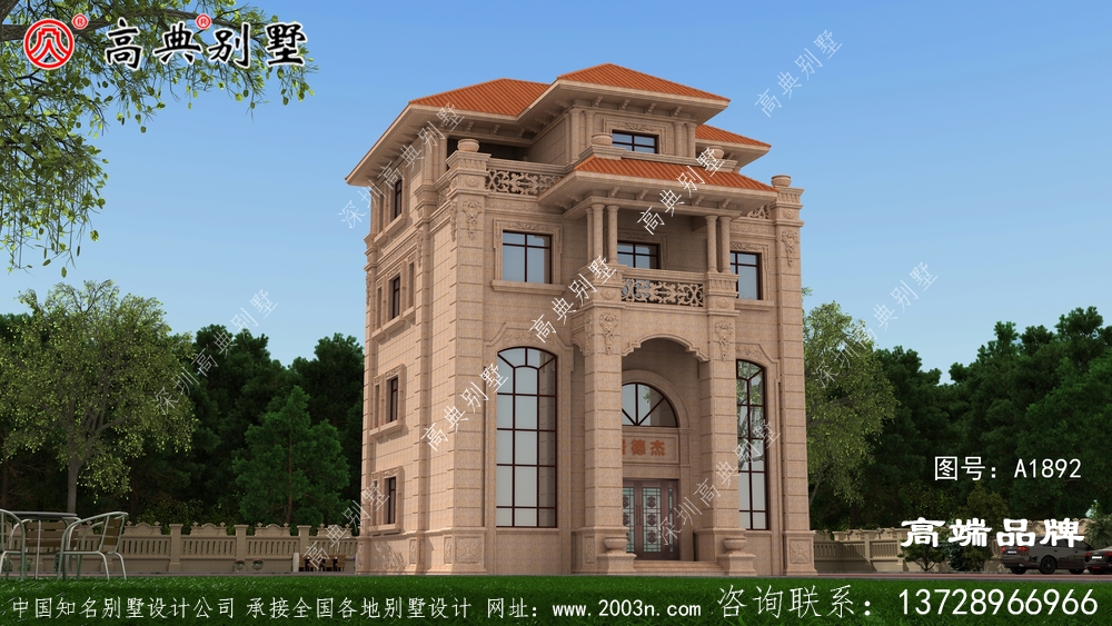 农村自建房四层设计图布局合理，能满足大多数家庭的使用
