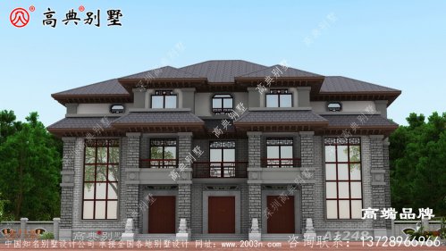 复古别墅外观效果图传统建筑的精髓