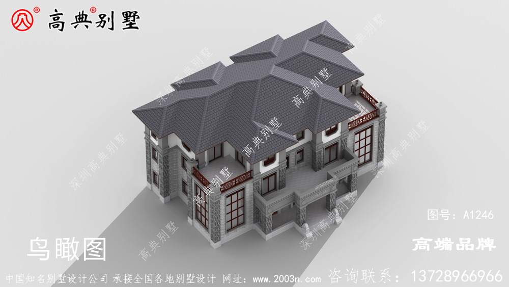 双拼复式别墅外观图片格调典雅质朴。