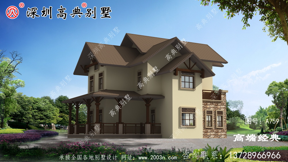 最实用的三层农村别墅设计，室内非常实用，造价也不高