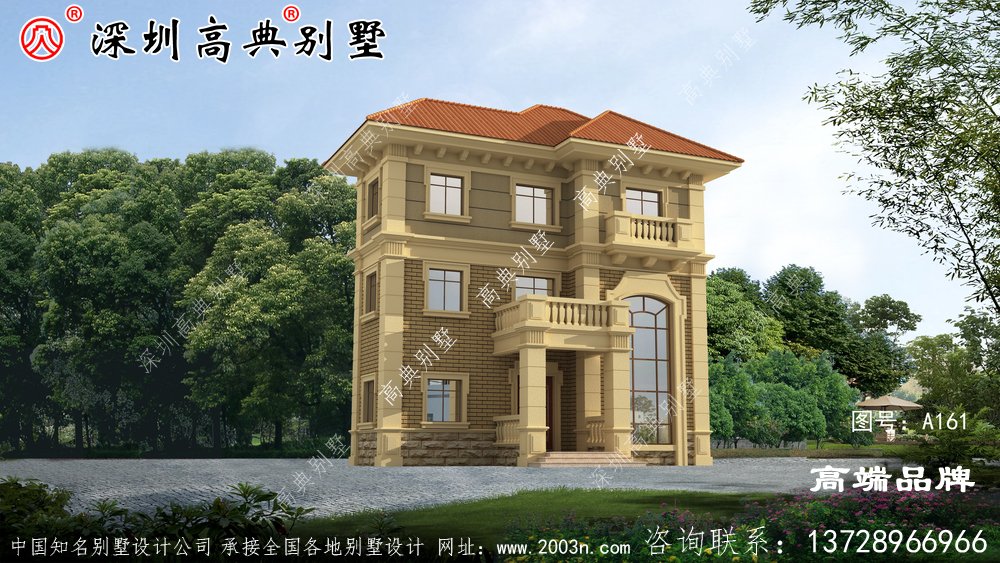 农村三层别墅带阳台露台设计,给你不一样的居住体验