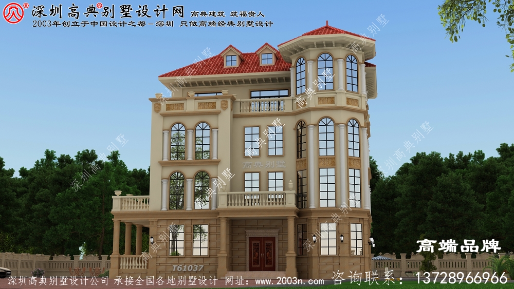 农村别墅设计图，造型别致，能建上这样一栋别墅，也是非常有面子了