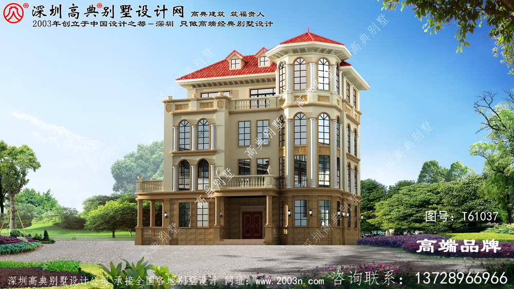 农村别墅设计图，造型别致，能建上这样一栋别墅，也是非常有面子了