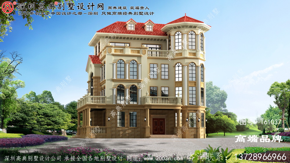 农村别墅设计图，造型别致，能建上这样一栋别墅，也是非常有面子了