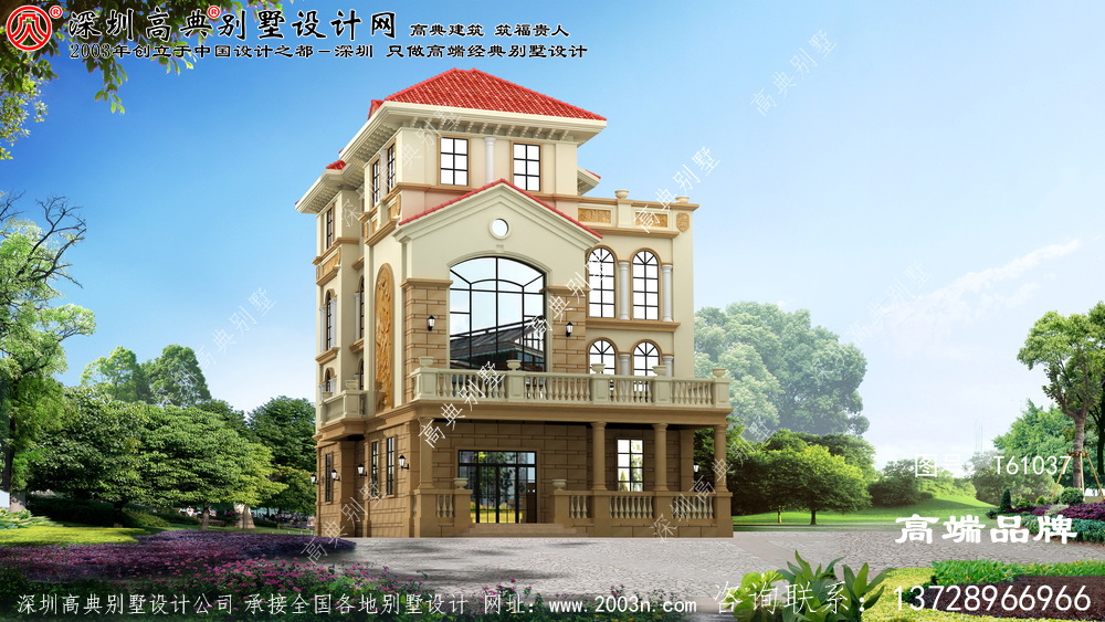 农村别墅设计图，造型别致，能建上这样一栋别墅，也是非常有面子了