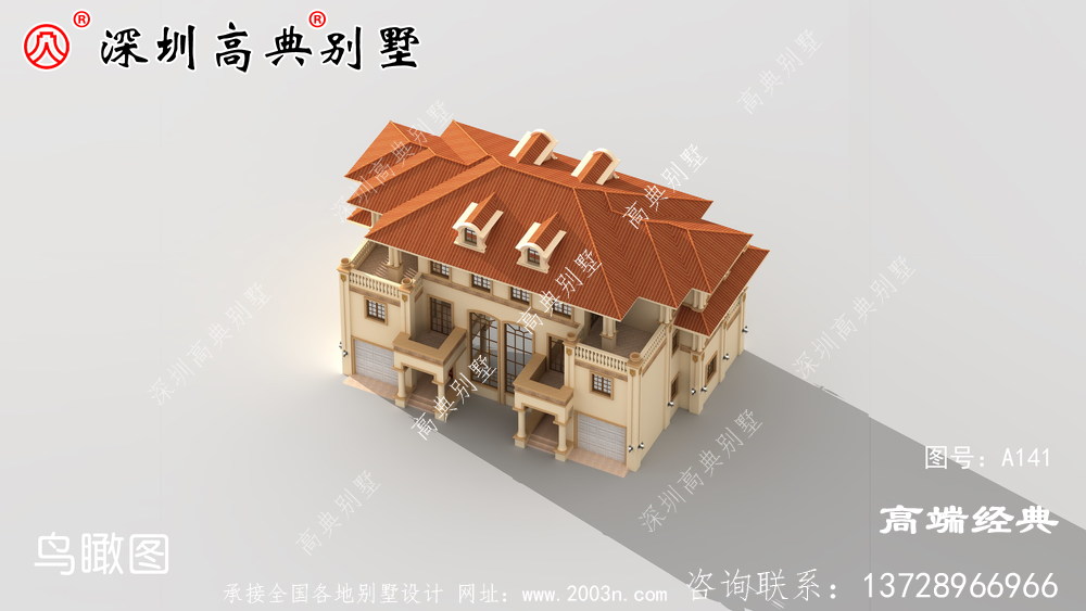三层带阳台外观图别墅设计,时尚大方又得体