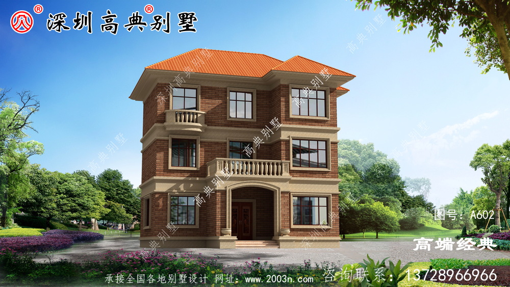 农村建房三层图片简单美观,适合全家居住。