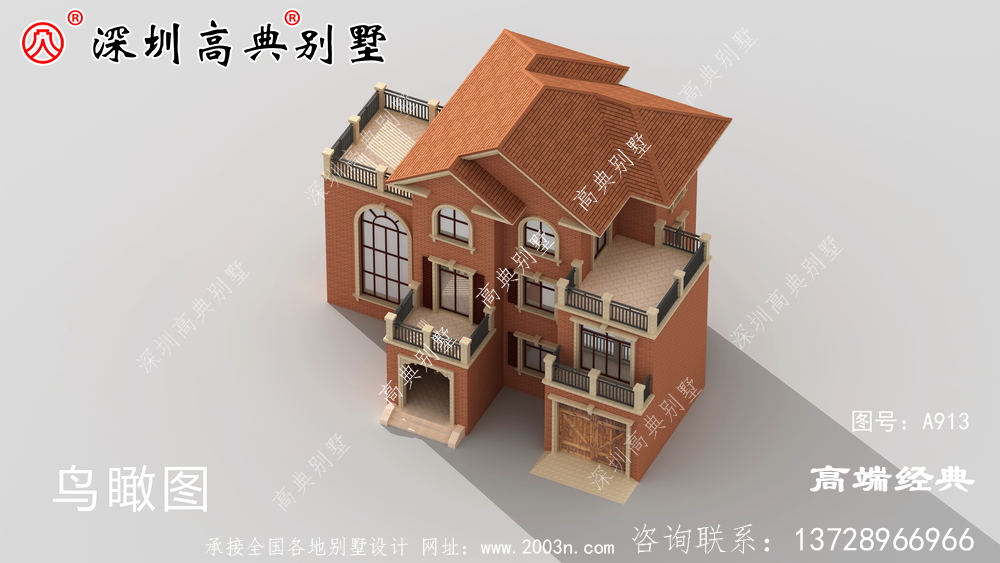 霸气的三层别墅,阳台露台,室内采光太好了。