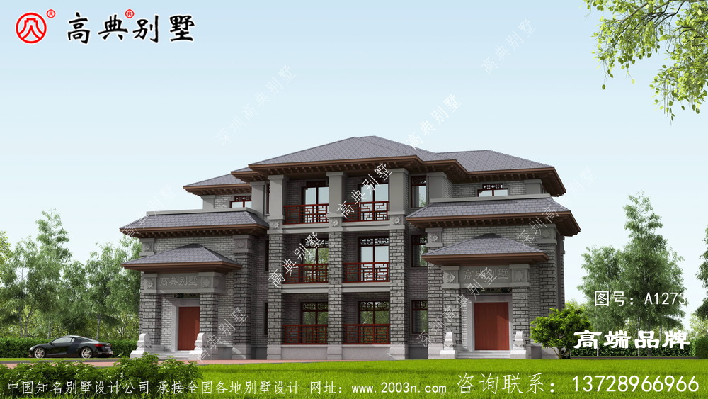父母老了,孩子大了,和兄弟一起建个中式双拼别墅吧