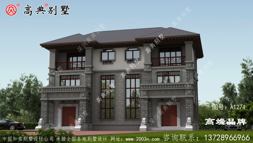 兄弟建双拼三层别墅,建起来肯定让人羡慕不已