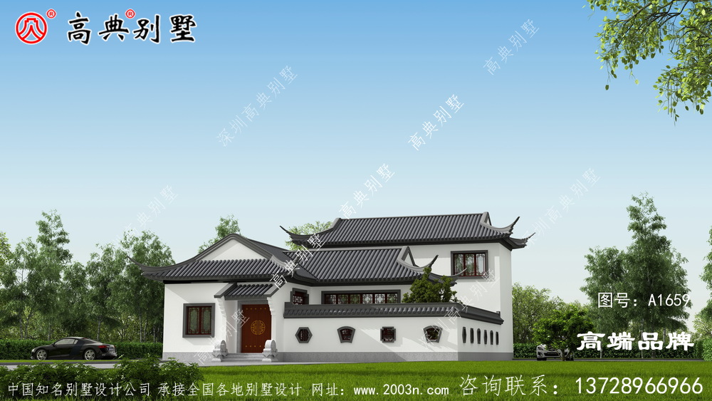 中式庭院乡村自建房就就选它,就是气派