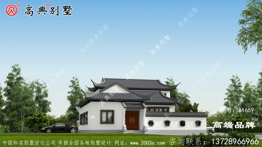中式庭院乡村自建房就就选它,就是气派