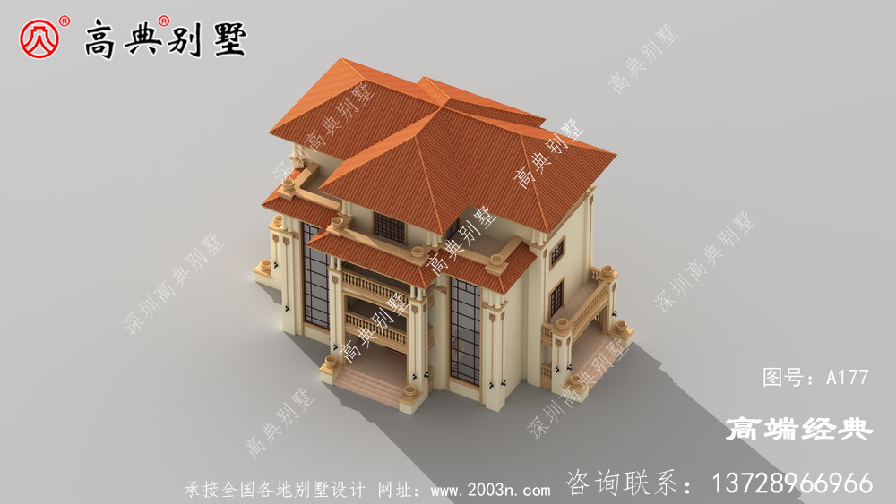 大露台配合落地式玻璃栅栏，简单耐看