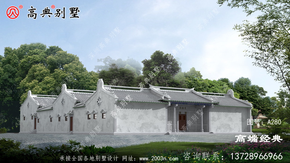 屋顶错层的外观造型，高雅的乡村生活之美
