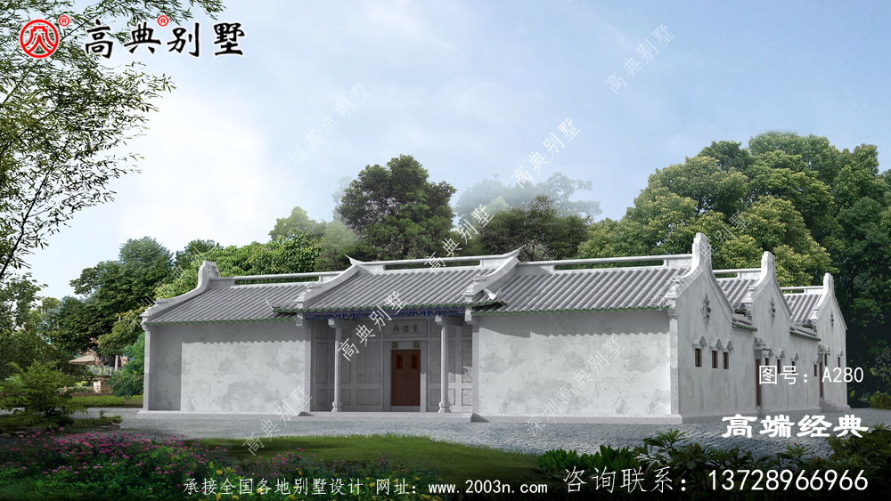 屋顶错层的外观造型，高雅的乡村生活之美