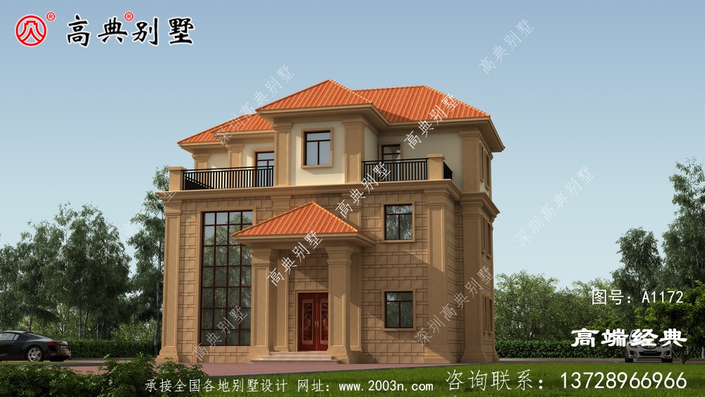 这款欧式乡村别墅,建一栋,让你感受到山村生活的美好。