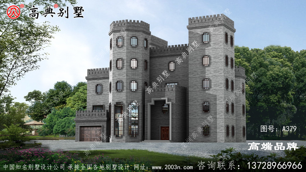 农村五层别墅设计效果图，外观简约大方，父母住在里面乐呵呵