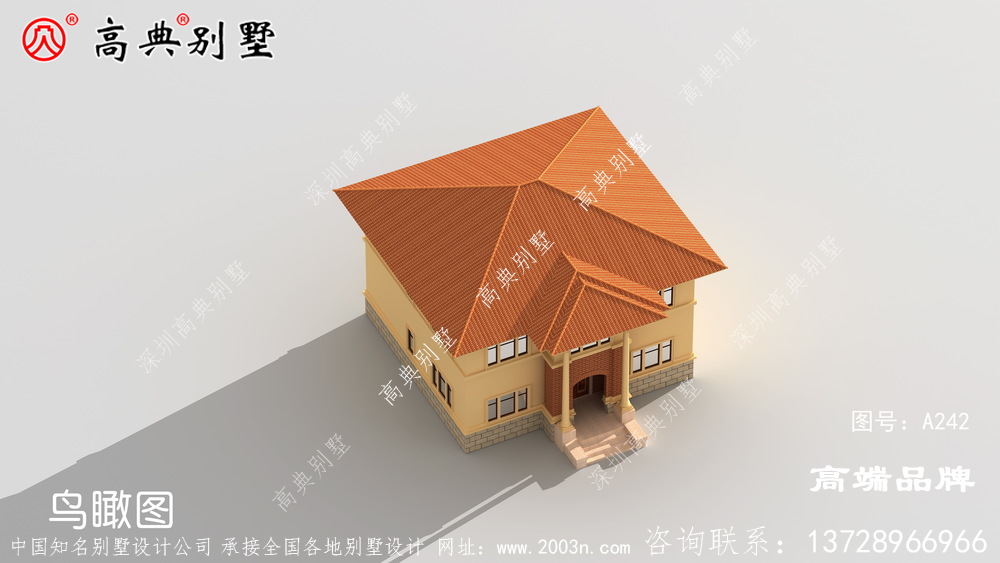 红坡屋顶搭配暖色外墙,更具乡村氛围